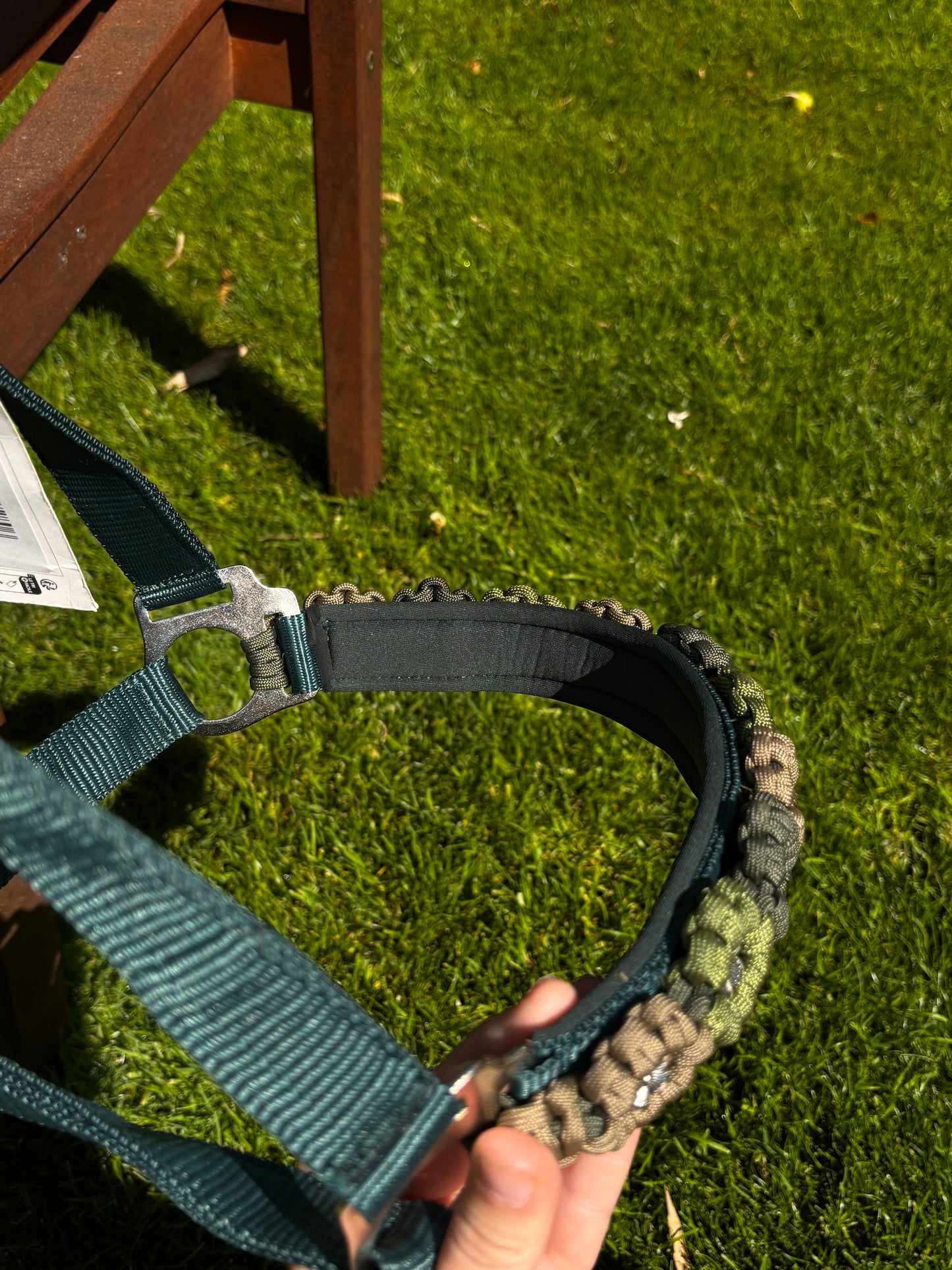 Grünes Blumen-Halfter | ohne Fell