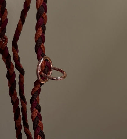 Set: Blumen Halsband + Paracord Leine