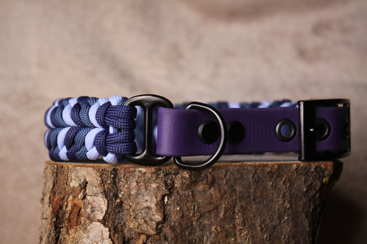 Wave Blau| Paracord & Biothane® Halsband